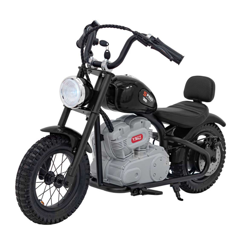 Vaikiškas Elektrinis motociklas Chopper SPEED, Pilkas Vaikiškas Elektrinis motociklas Chopper SPEED, Pilkas