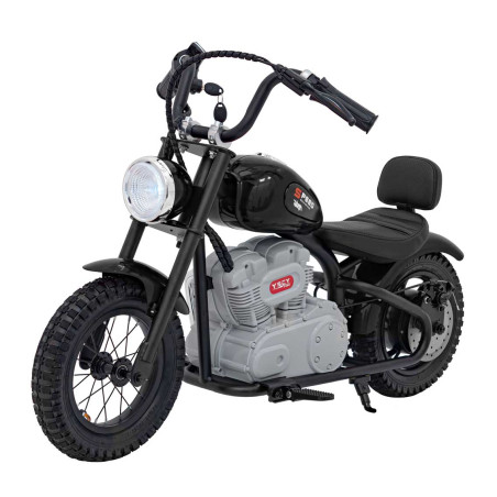 Vaikiškas Elektrinis motociklas Chopper SPEED, Pilkas