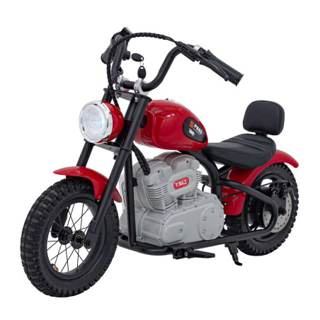 Vaikiškas Elektrinis motociklas Chopper SPEED, Raudonas