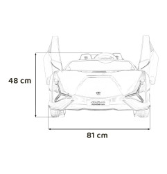 Vaikiškas Elektromobilis Lamborghini SIAN XL, baltas - 26