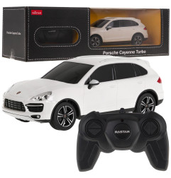 RC valdomas 1:24 Porsche Cayenne Turbo RASTAR baltas