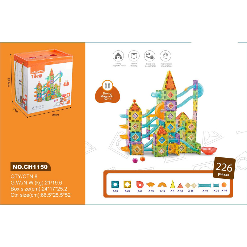 Magnetinės kaladėlės 226 vnt. Magnetinės kaladėlės 226 vnt.
