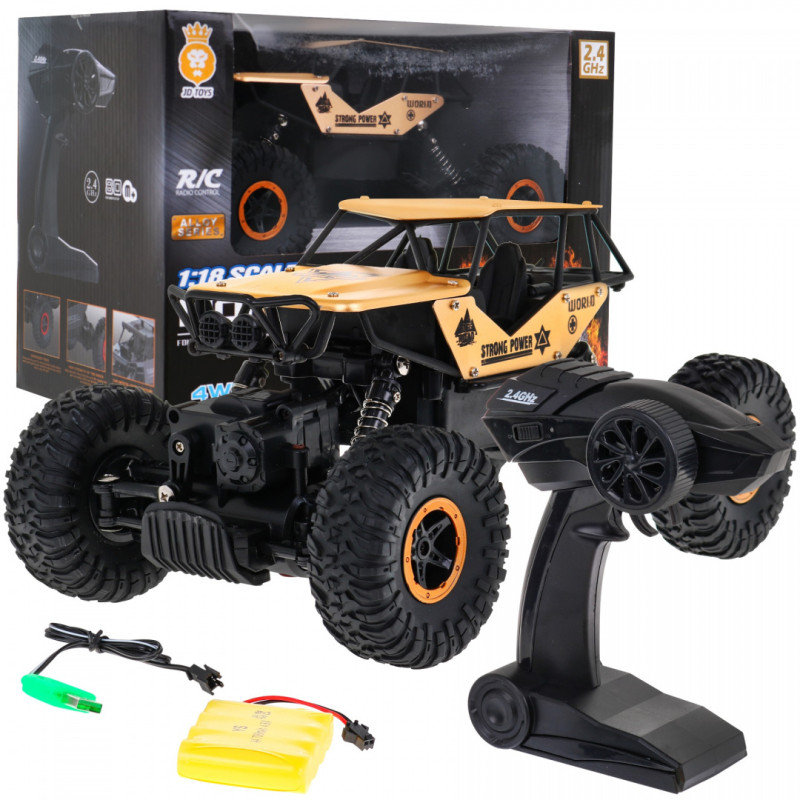 R/C valdomas Vikšrinis MONSTER 1:18 Auksinis