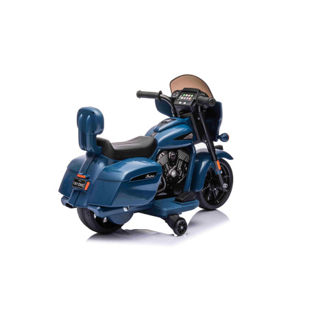 Vaikiškas Elektrinis motociklas Chopper INDIAN, Mėlynas