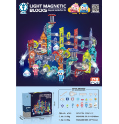 Šviečiantis magnetinis konstruktorius 176 vnt.