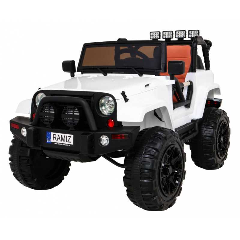 Vaikiškas Elektromobilis Jeep All Terrain, Baltas Vaikiškas Elektromobilis Jeep All Terrain, Baltas