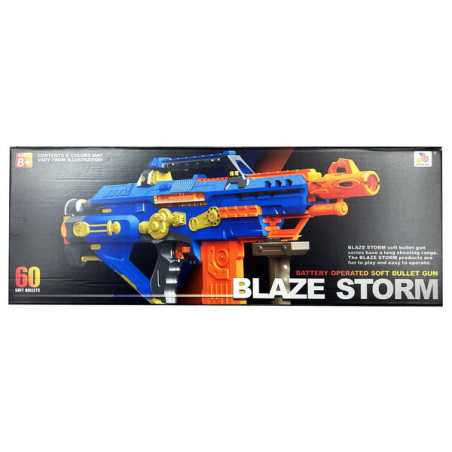 Vaikiškas MEGA Blaze Storm šautuvas mėlynas