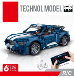RC valdomas Konstruktorius automobilis (952d.) mėlynas