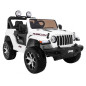 Vaikiškas Elektromobilis Jeep Wrangler Rubicon, Baltas