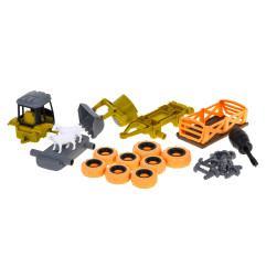 Išardomas traktorius konstruktorius + priedai